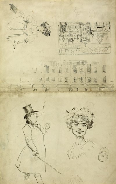 Caricatures of Oscar Wilde, 1882-84 by Beatrix Whistler